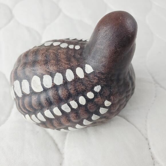 Vintage Handmade & Painted Small Ceramic Pheasant Figurine Bird Brown Decor - Picture 3 of 7